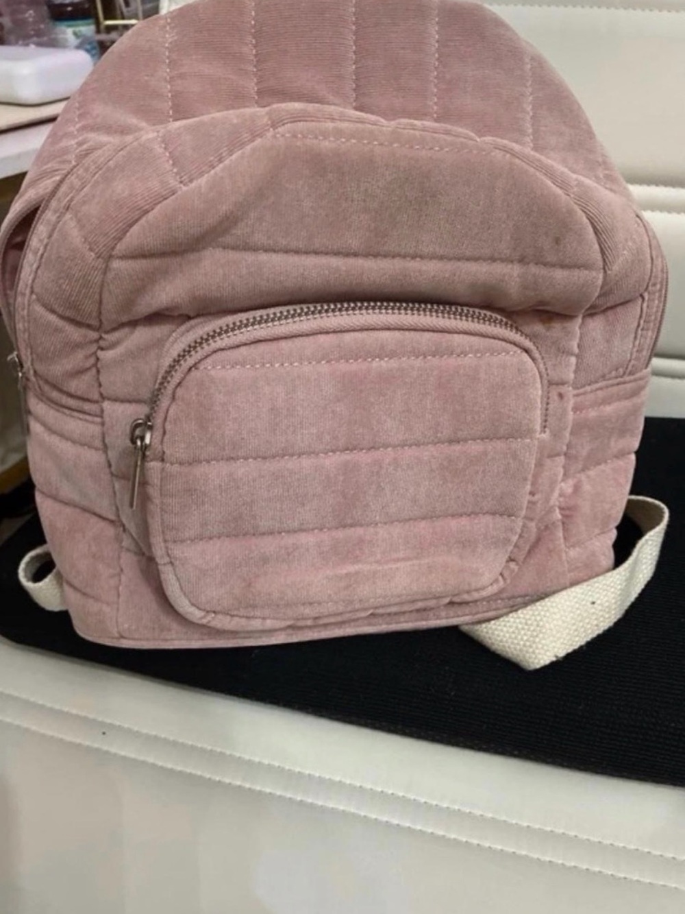 Quilted Mini Backpack - Blush Pink